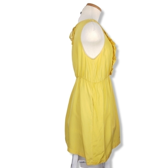 Anthropologie Maeve Yellow Silk Sleeves Dress Size Small 💛 - Picture 5 of 11